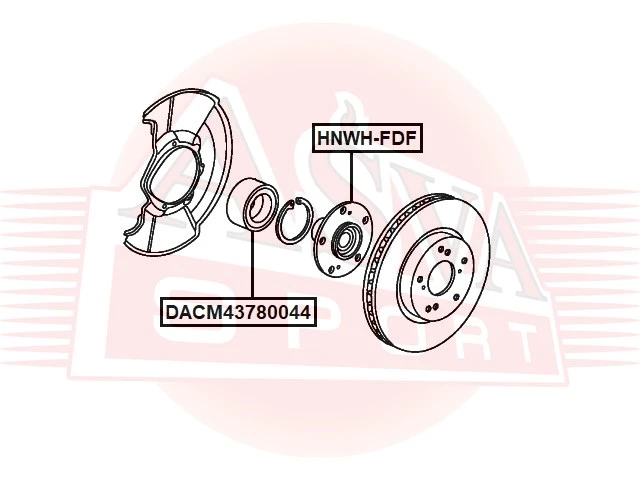 DACM43780044 ASVA Подшипник ступицы колеса (фото 6)