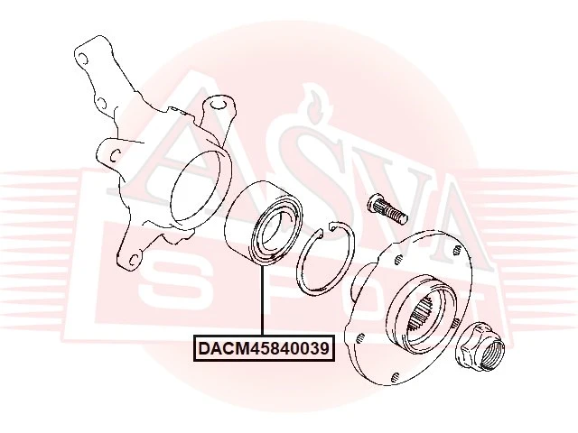 DACM45840039 ASVA Подшипник ступицы колеса (фото 4)