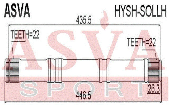 HYSH-SOLLH ASVA Приводной вал (фото 4)