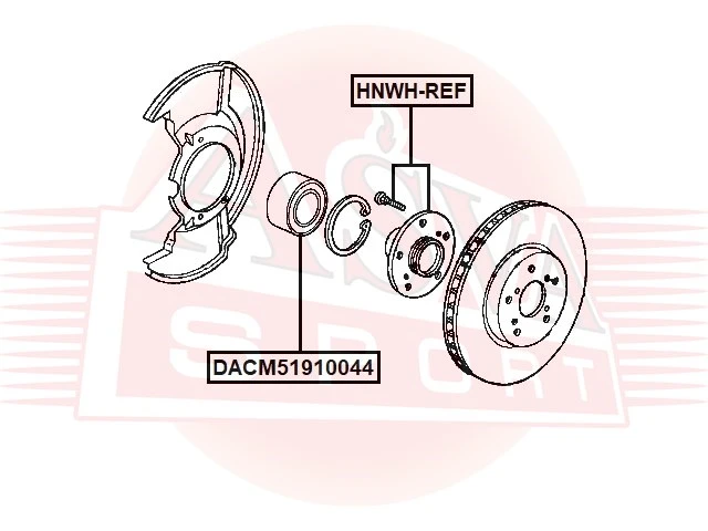 DACM51910044 ASVA Подшипник ступицы колеса (фото 3)