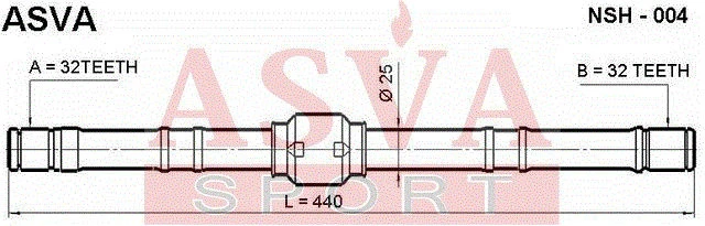 NSH-004 ASVA Приводной вал (фото 4)