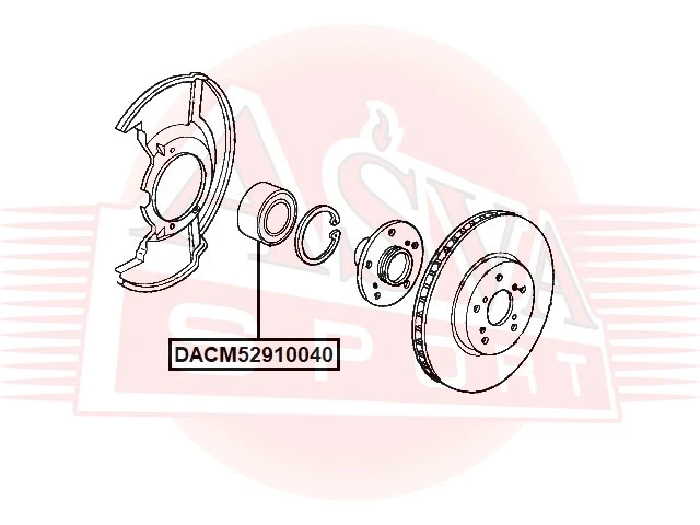DACM52910040 ASVA Подшипник ступицы колеса (фото 4)