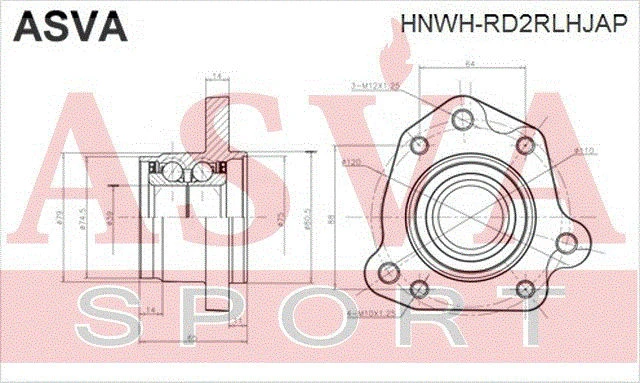 HNWH-RD2RLHJAP ASVA Ступица колеса (фото 4)
