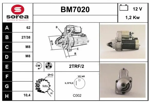 BM7020 SERA Стартер (фото 1)