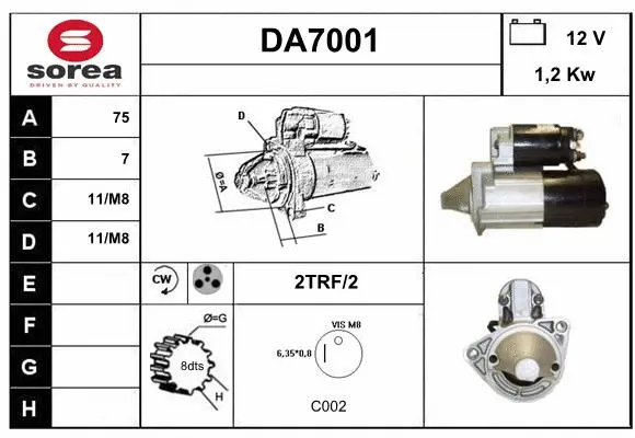 DA7001 SERA Стартер (фото 1)