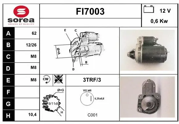 FI7003 SERA Стартер (фото 1)