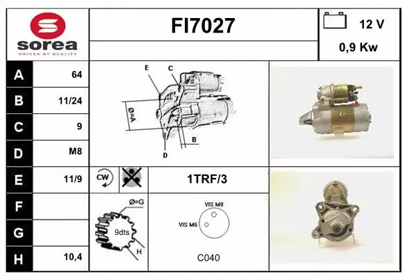 FI7027 SERA Стартер (фото 1)