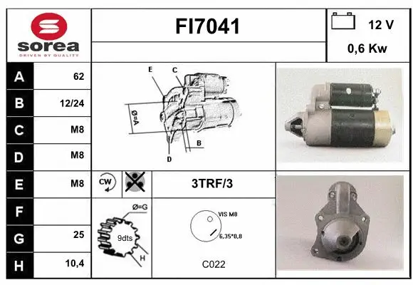 FI7041 SERA Стартер (фото 1)