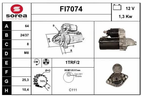 FI7074 SERA Стартер (фото 1)