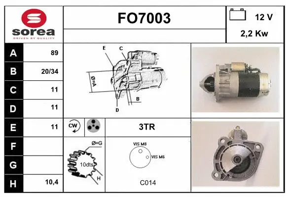 FO7003 SERA Стартер (фото 1)