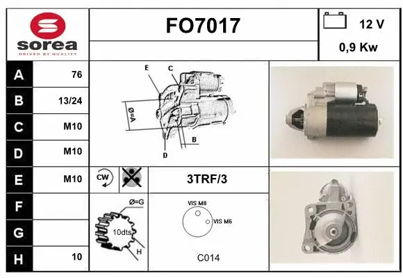 FO7017 SERA Стартер (фото 1)