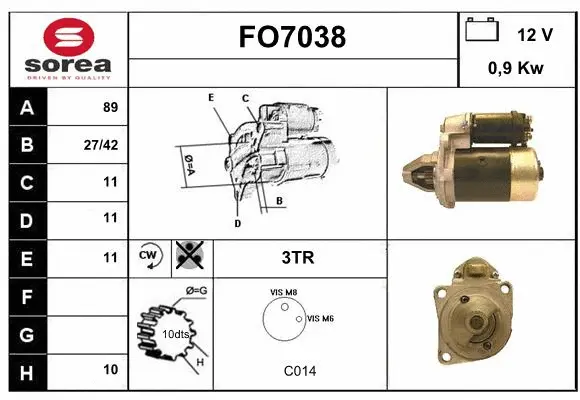 FO7038 SERA Стартер (фото 1)