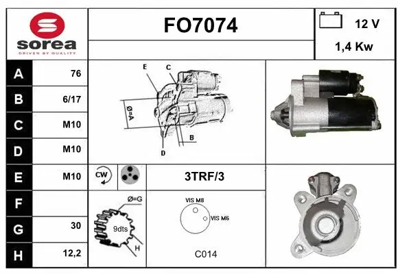 FO7074 SERA Стартер (фото 1)