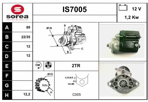 IS7005 SERA Стартер (фото 1)