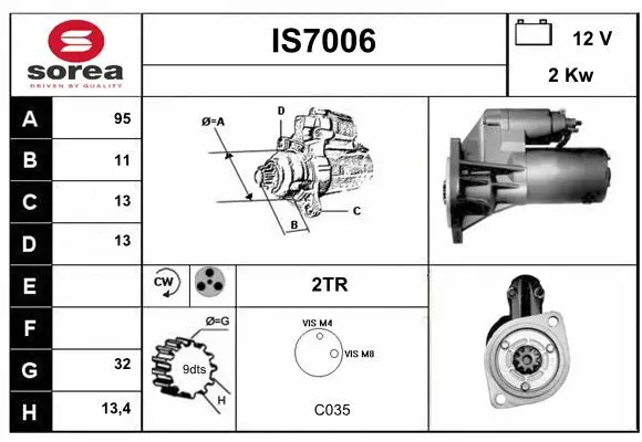 IS7006 SERA Стартер (фото 1)