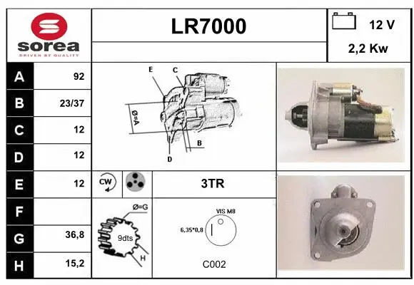 LR7000 SERA Стартер (фото 1)