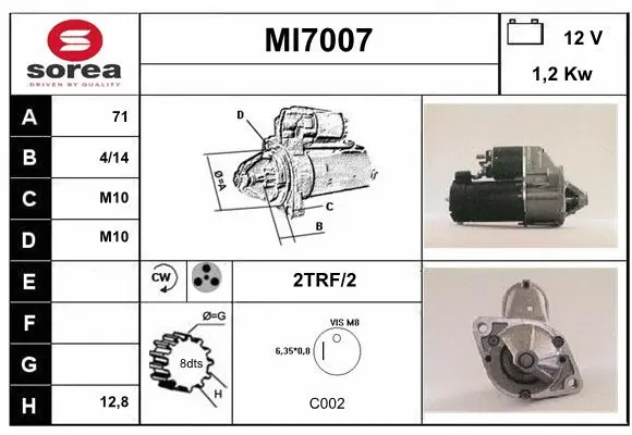 MI7007 SERA Стартер (фото 1)