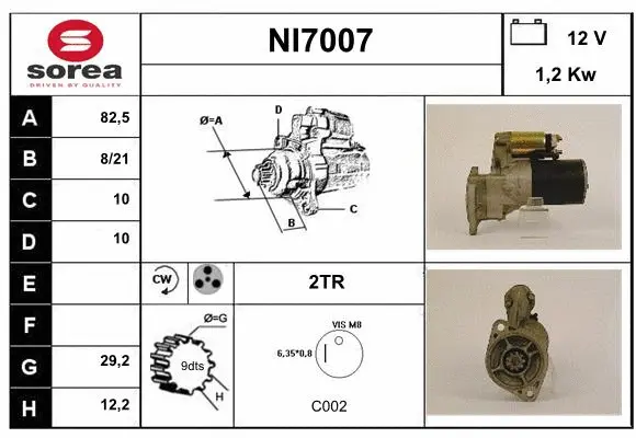 NI7007 SERA Стартер (фото 1)