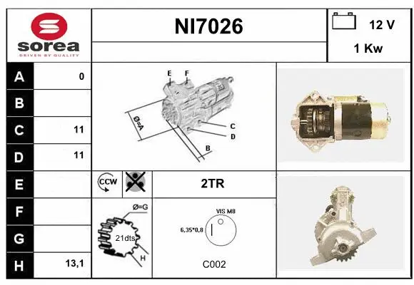 NI7026 SERA Стартер (фото 1)