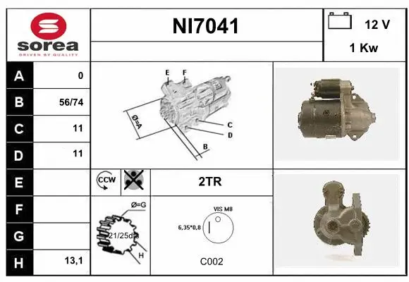 NI7041 SERA Стартер (фото 1)