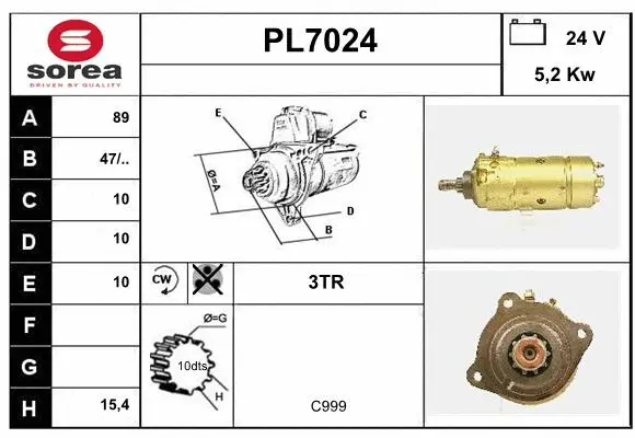 PL7024 SERA Стартер (фото 1)