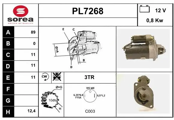 PL7268 SERA Стартер (фото 1)