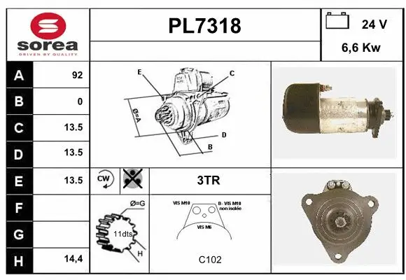 PL7318 SERA Стартер (фото 1)