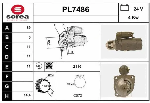 PL7486 SERA Стартер (фото 1)