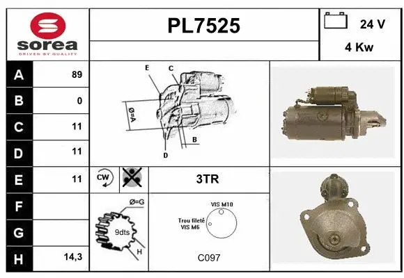 PL7525 SERA Стартер (фото 1)