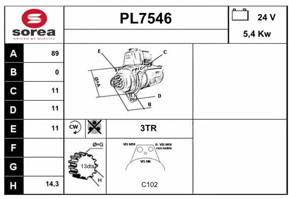 PL7546 SERA Стартер (фото 1)