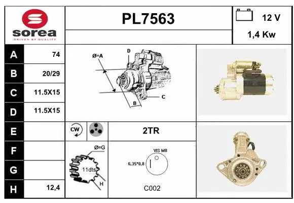 PL7563 SERA Стартер (фото 1)