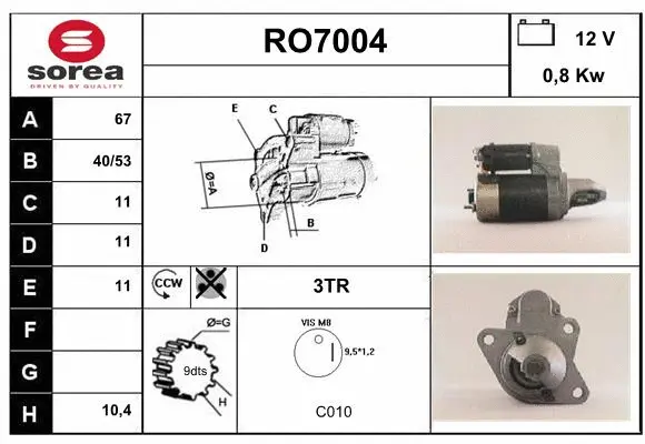 RO7004 SERA Стартер (фото 1)