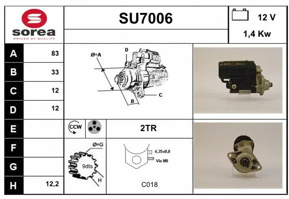 SU7006 SERA Стартер (фото 1)