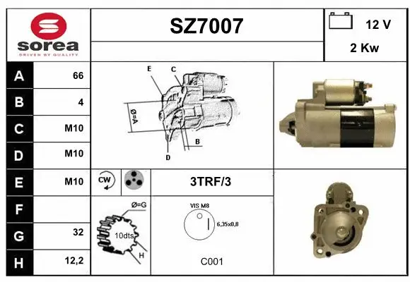 SZ7007 SERA Стартер (фото 1)