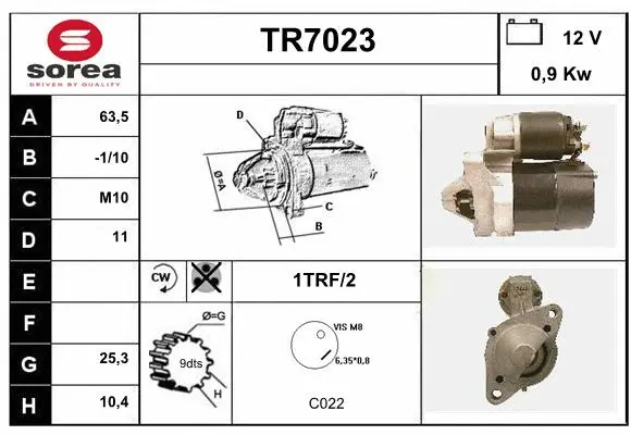 TR7023 SERA Стартер (фото 1)