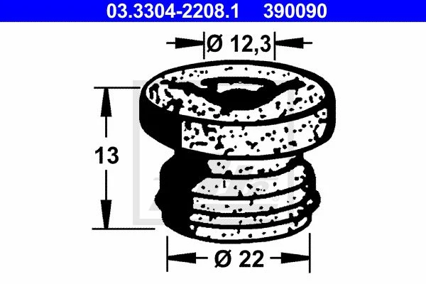 03.3304-2208.1 ATE Пробка, бачок тормозной жидкости (фото 3)