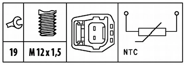 6PT 009 309-461 BEHR/HELLA/PAGID Датчик, температура охлаждающей жидкости (фото 2)