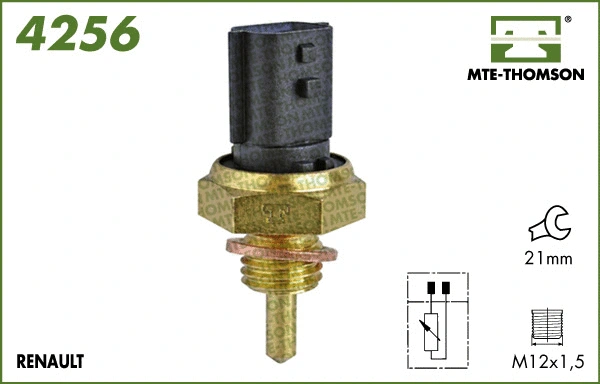 4256 MTE-THOMSON Датчик, температура охлаждающей жидкости (фото 1)