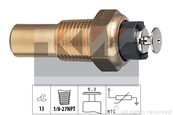 530005 KW Датчик, температура охлаждающей жидкости (фото 1)