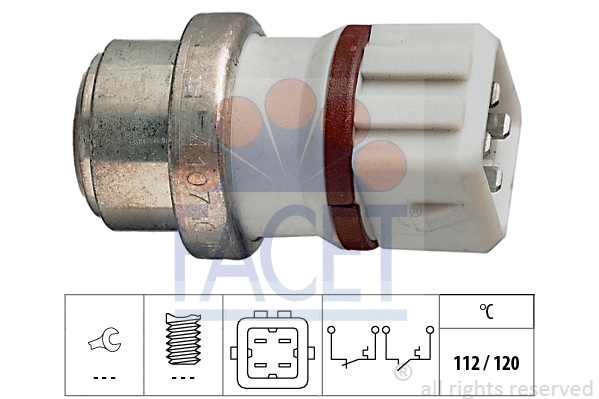 7.4107 FACET термовыключатель, сигнальная лампа охлаждающей жидкости (фото 1)