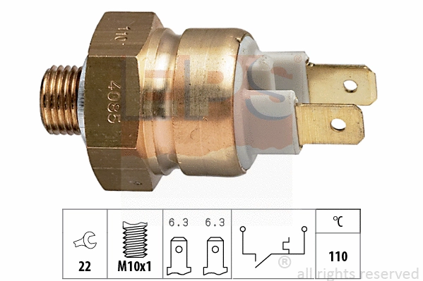 1.840.085 EPS термовыключатель, сигнальная лампа охлаждающей жидкости (фото 1)