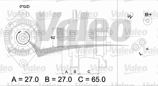 436280 VALEO Генератор (фото 1)