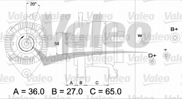 436284 VALEO Генератор (фото 1)