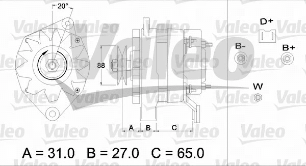 436350 VALEO Генератор (фото 1)