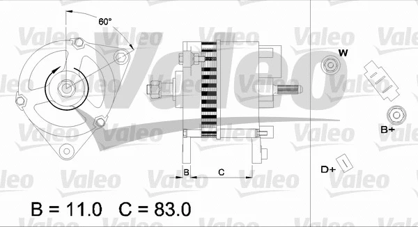 436754 VALEO Генератор (фото 1)