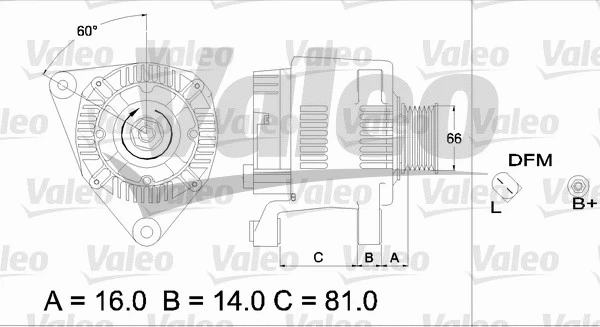 437178 VALEO Генератор (фото 1)