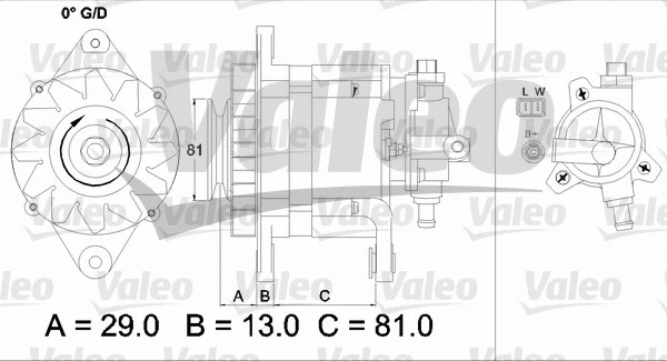 437180 VALEO Генератор (фото 1)