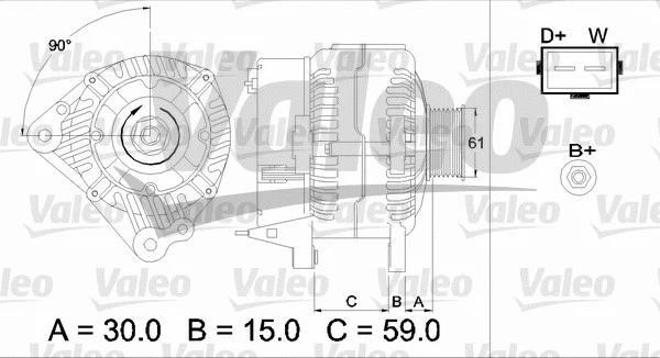 437386 VALEO Генератор (фото 1)