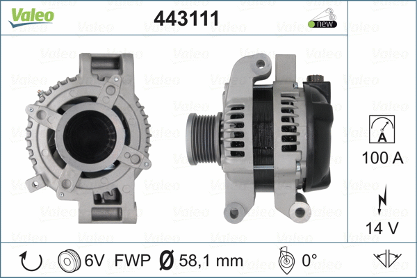 443111 VALEO Генератор (фото 4)