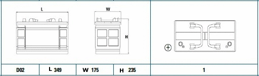 EG1101 EXIDE Стартерная аккумуляторная батарея (фото 1)